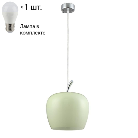 Светильник подвесной Crystal Lux с лампочкой AMOR SP1 LIGHT GREEN+Lamps E27 P45 