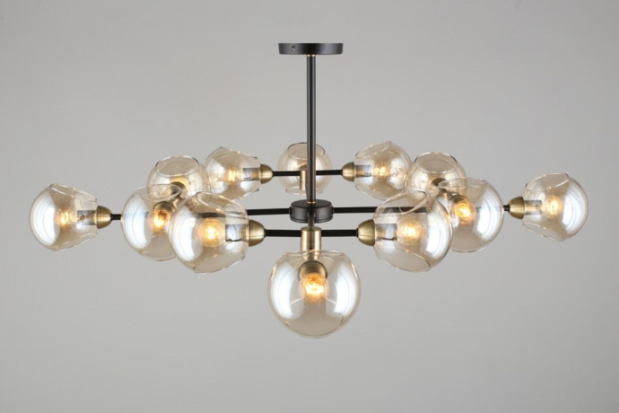 Люстра на штанге со светодиодными лампочками E14, комплект от Lustrof. №240730-656962 