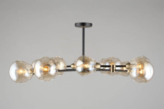 Люстра на штанге со светодиодными лампочками E14, комплект от Lustrof. №240730-656962 