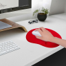 Нарушена упаковка!  <288869> Коврик для мыши с подушкой под запястье SONNEN, полиуретан + лайкра, 250х220х20 мм, красный, 513301 (513301)