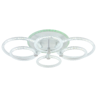 Светодиодная диммируемая люстра с ПДУ Profit Light 8024/4+2 WHT 128W+8W RGB