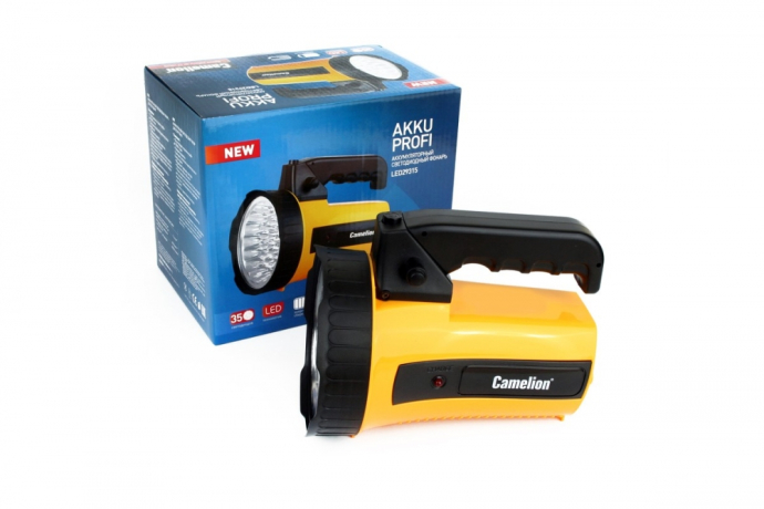 Ручной светодиодный прожекторный фонарь на аккумуляторе. Дистанция освещения - 30м. Camelion LED29315 (10469)
