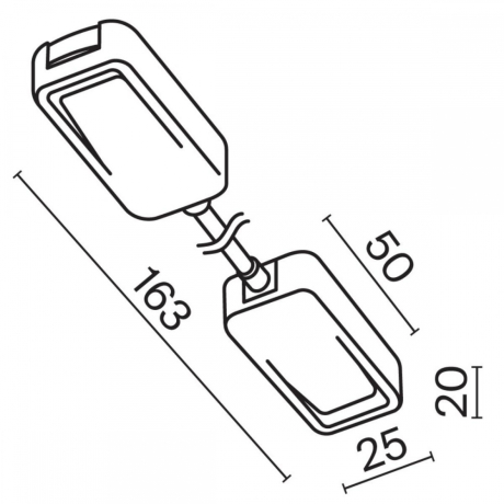 Соединитель гибкий для треков Maytoni Technical Accessories for tracks Radity TRA084CPC-W-12 