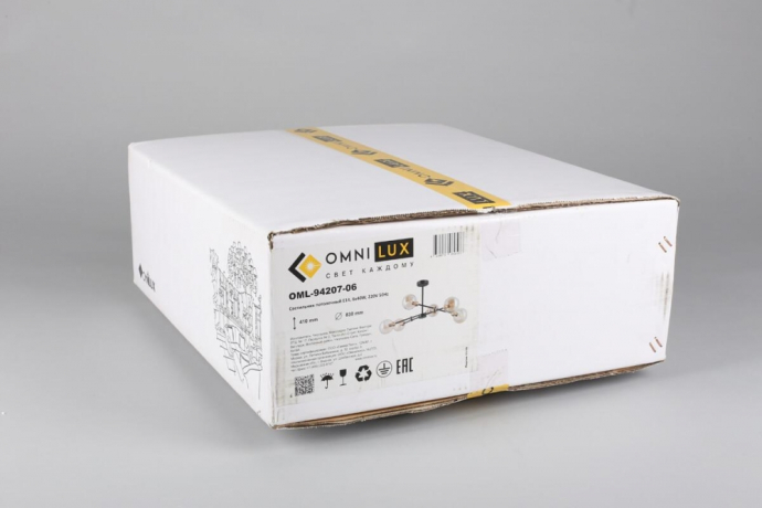 Люстра на штанге с лампочками Omnilux OML-94207-06+Lamps 