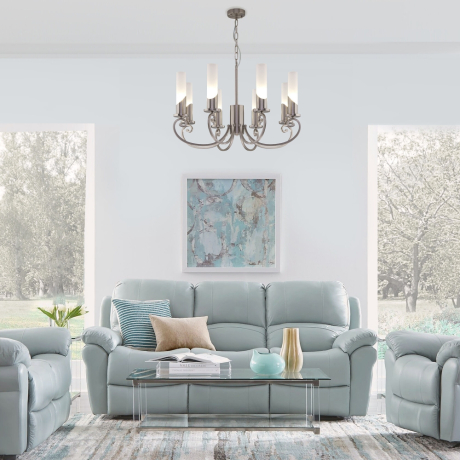 Подвесная люстра Eurosvet Banci 60117/8 никель (a050019) 