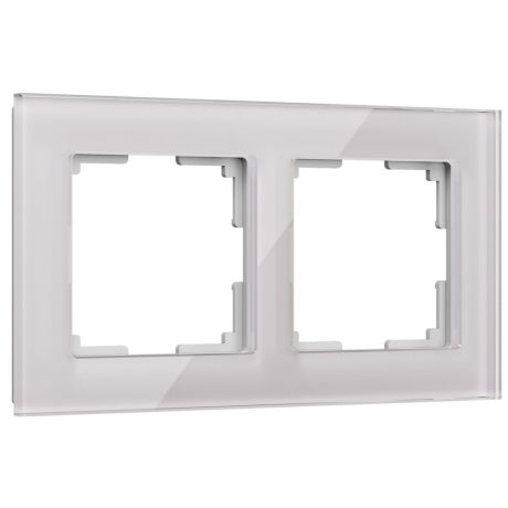 Рамка на 2 поста (дымчатый,стекло) Werkel W0021117