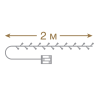 Нарушена упаковка!  <295885> Электрогирлянда ''Нить'' 20LED (холодный) с пультом IP20 Vegas 55105