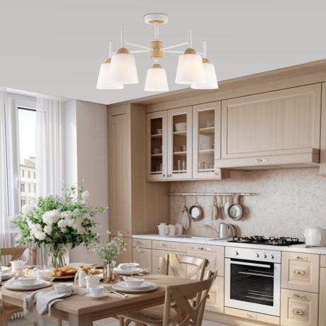 Люстра на штанге Eurosvet Fresco 70085/5 белый