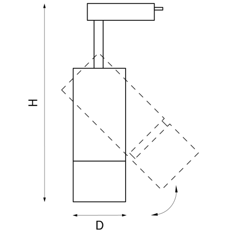 Однофазный LED светильник 30W 4000К для трека Volta Lightstar 229346 