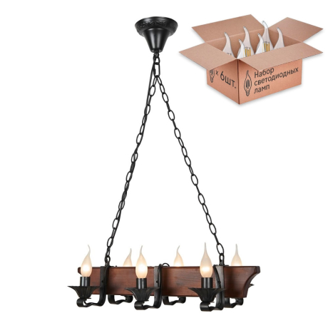 Люстра с лампочками Velante 598-703-06+Lamps 