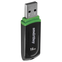 Набор из 3 шт, Флеш-диск 16 GB, SMARTBUY Paean, USB 2.0, черный, SB16GBPN-K (512769)