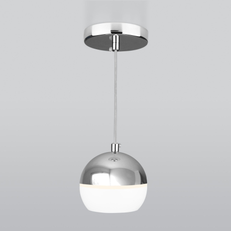 Подвесной светодиодный светильник Elektrostandard DLS023 9W 4200K белый/хром (a047803) 