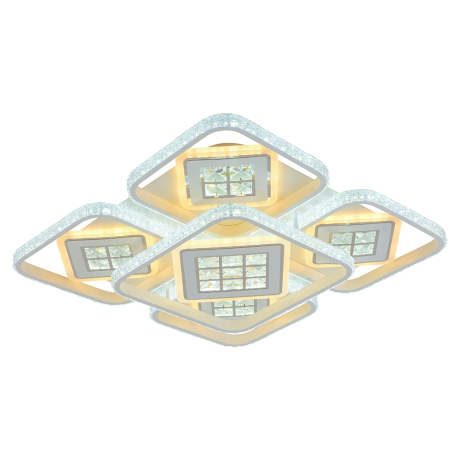 Светодиодная диммируемая люстра с ПДУ Profit Light 8051/4+1 WHT B 296W 