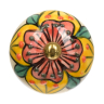 Нарушена упаковка!  <303120> 66127 BLUMEN HAUS Ручка керамическая для мебели ''Марокканский узор'', ручная роспись, цвет разноцветный  /246/6
