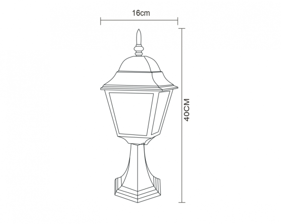 Наземный низкий светильник Arte Lamp Bremen A1014FN-1BK