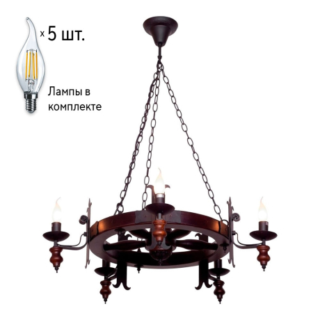 Люстра с лампочками Velante 586-723-05+Lamps 