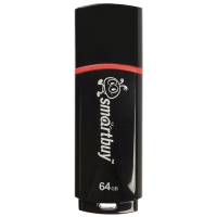Набор из 2 шт, Флеш-диск 64 GB, SMARTBUY Crown, USB 2.0, черный, SB64GBCRW-K (512783)