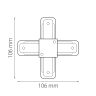 Соединитель с токопроводом X-образный для треков Lightstar Barra 502147 