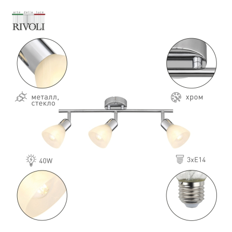 Светильник спот с Led лампочками в комплекте Rivoli Б0054682+Lamps 