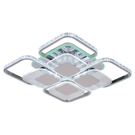 Потолочная светодиодная люстра с пультом ДУ Profit Light 5886/4+4B CHR 