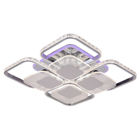 Потолочная светодиодная люстра с пультом ДУ Profit Light 5886/4+4B CHR 