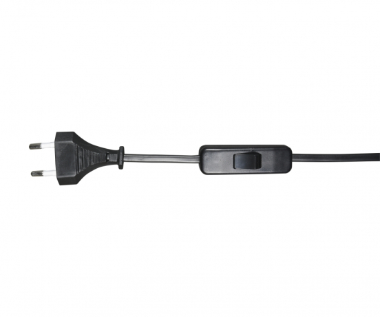 A2300,19 Шнур с переключателем черный Kink Light
