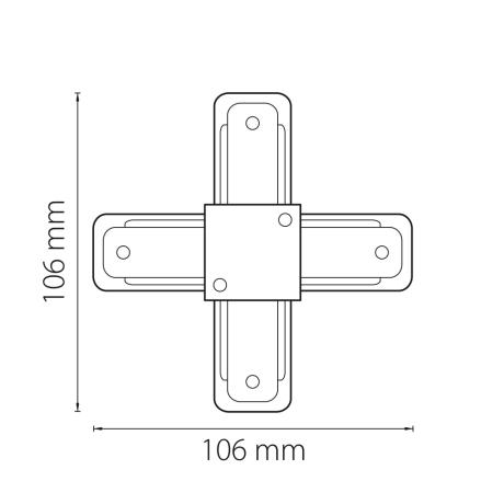 Однофазный X-образный соединитель для шинопровода Barra Lightstar 502146 