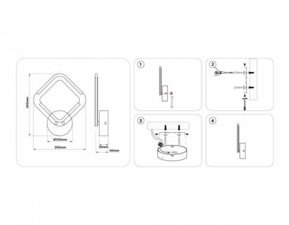 Светильник светодиодный настенный Ambrella light ACRYLICA FA8951 