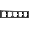 Рамка на 5 постов (черный) Werkel W0051808
