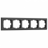 Рамка на 5 постов Werkel Stark (черный) W0051808