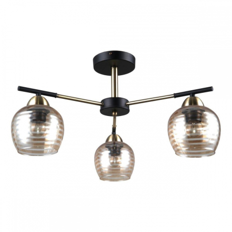Потолочная люстра Escada 1123/3P E27*40W Antique brass/Black NATE 