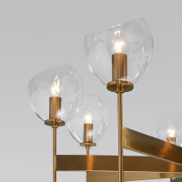 Умная люстра на штанге с управлением Wi-Fi Eurosvet 60130/8 латунь Smart (a060132)