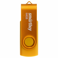 Набор из 2 шт, Флеш-диск 64 GB SMARTBUY Twist USB 2.0, желтый, SB064GB2TWY (513912)