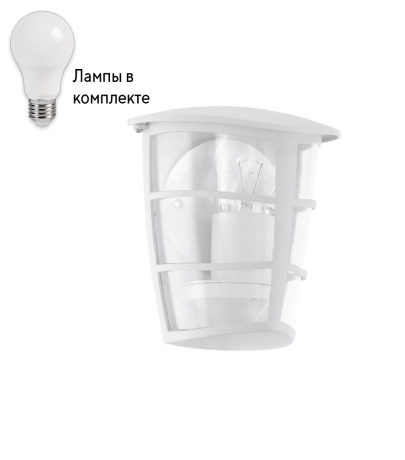 Уличный настенный светильник с лампочкой Eglo 93403+Lamps