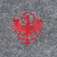 420133 Салфетка для сервировки декоративная (плейсмат) LAKANDAVA, L450, B300, H3, полиэстер, серый, красный Eglo