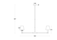 Люстра на штанге Maytoni Tet-a-tet MOD104PL-09B