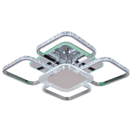 Потолочная светодиодная люстра с пультом ДУ Profit Light 5886/4+1 CHR 