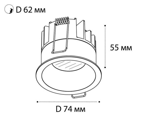 Встраиваемый светильник Italline DL 3241 DL 3241 black 