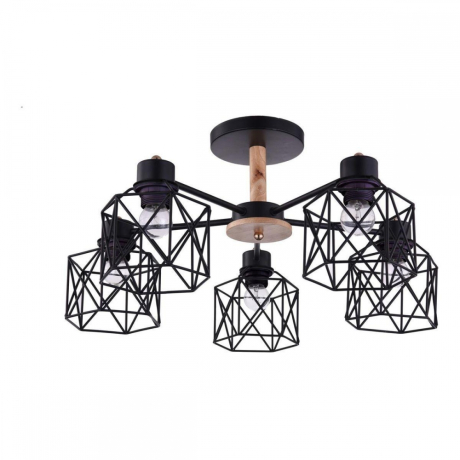 Потолочная люстра Escada 508/5PL E27*60W Black DALLAS 