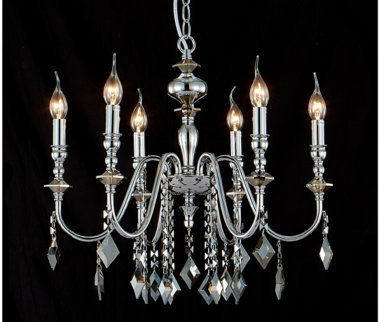 Подвесная люстра Crystal Lux Mercedes SP6 CHROME/SMOKE (0950/306) 