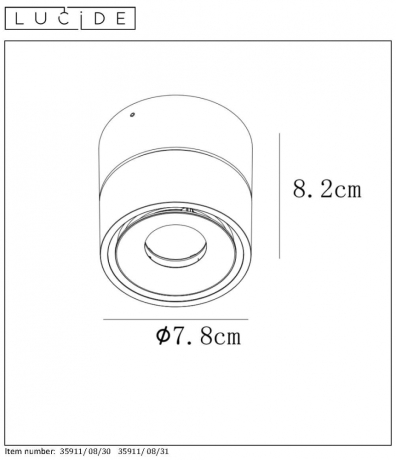 35911/08/31 Спот светодиодный диммируемый Lucide Yumiko 