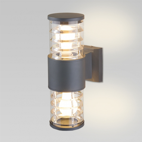 Уличный настенный светильник Elektrostandard Techno 1407 серый (a032621)