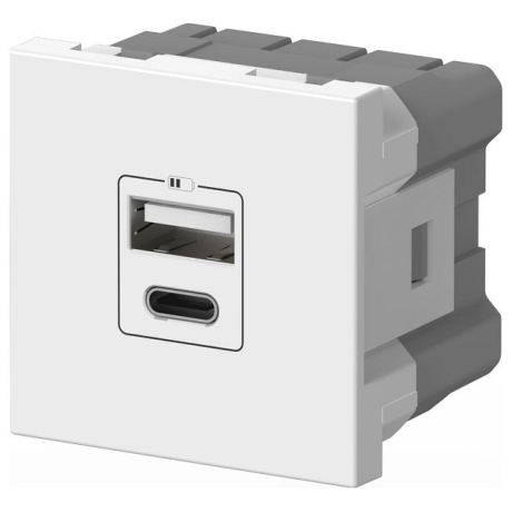 Розетка 2хUSB type A и C без рамки Elbi Eleсtriс Moda Vox 611-040232-335 