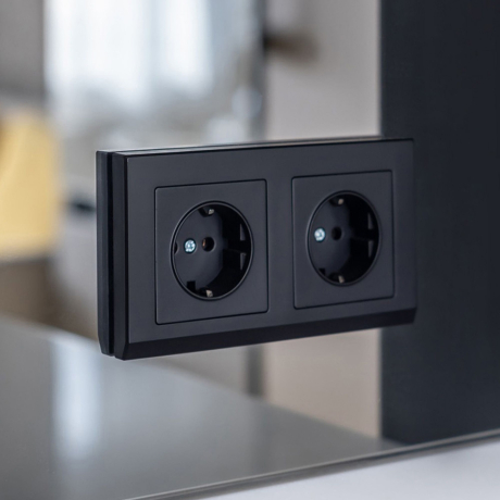 Рамка на 2 поста (черный) Werkel W0021808