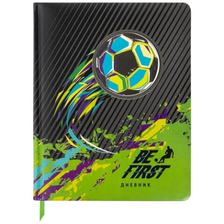 Нарушена упаковка! <604247> Дневник 1-4 класс 48 л., кожзам (твердая с поролоном), печать, аппликация, ЮНЛАНДИЯ, "Футбол", 106213