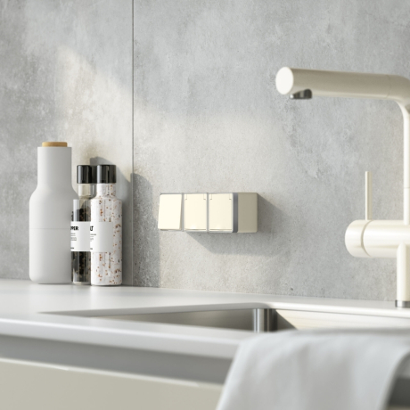 Выключатель одноклавишный влагозащищенный Gallant (слоновая кость) W5010203 Werkel 