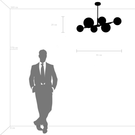 Люстра на штанге Lightstar Croco 815460 