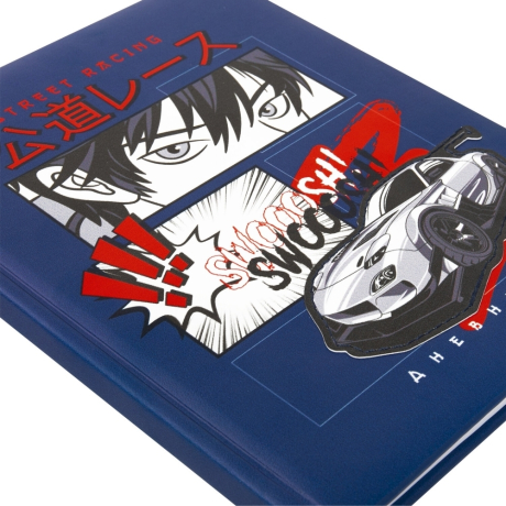 Нарушена упаковка! <604248> Дневник 1-4 класс 48 л., кожзам (твердая с поролоном), печать, аппликация, ЮНЛАНДИЯ, "Аниме", 106214