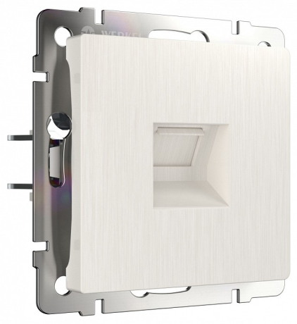 Розетка телефонная RJ-11 без рамки Werkel перламутровый рифленый W1182013 