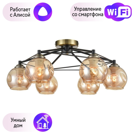 Потолочная люстра Velante с поддержкой Алиса 769-527-06-A 